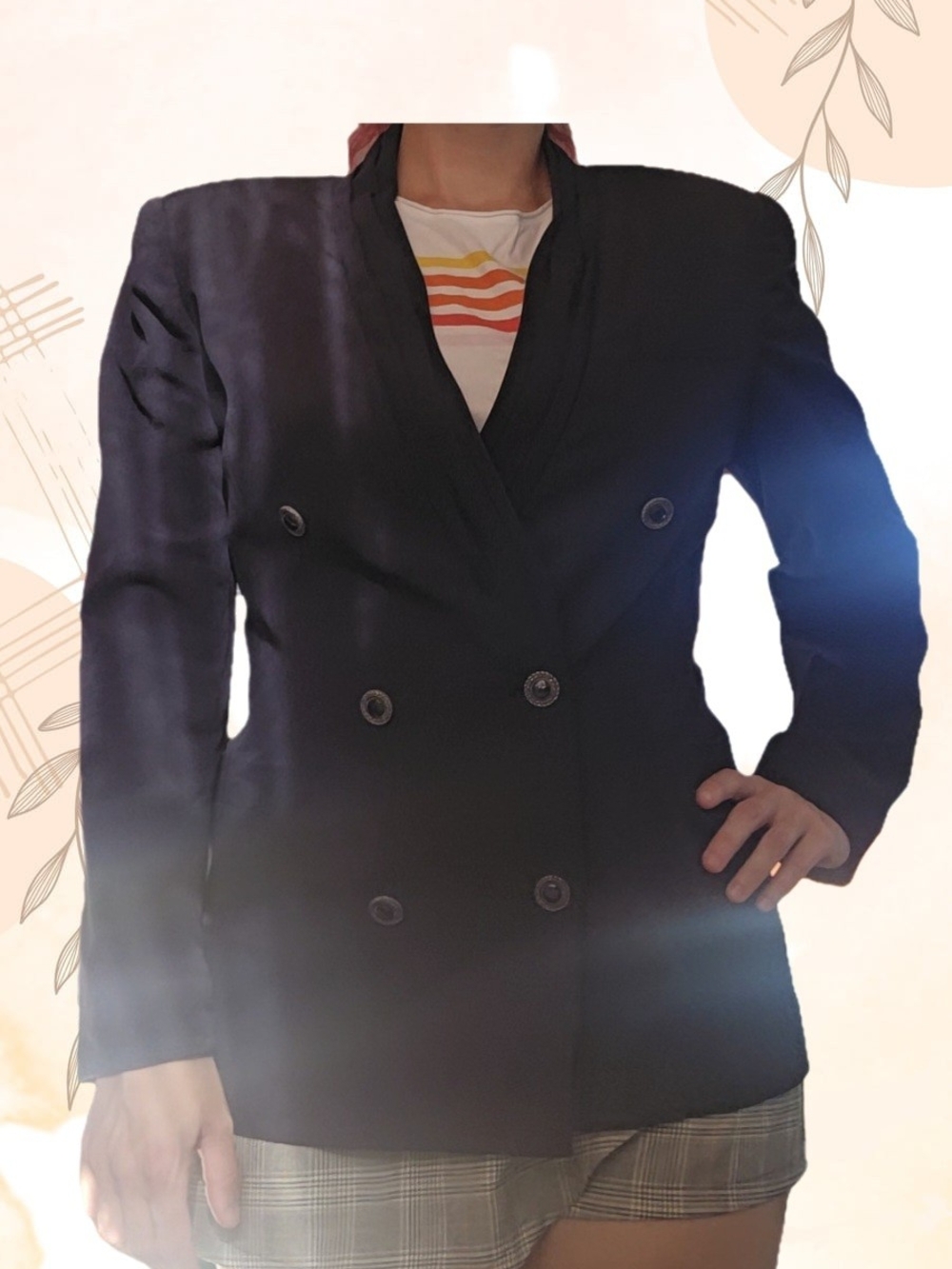 Classic Double-Breasted Black Women's Blazer